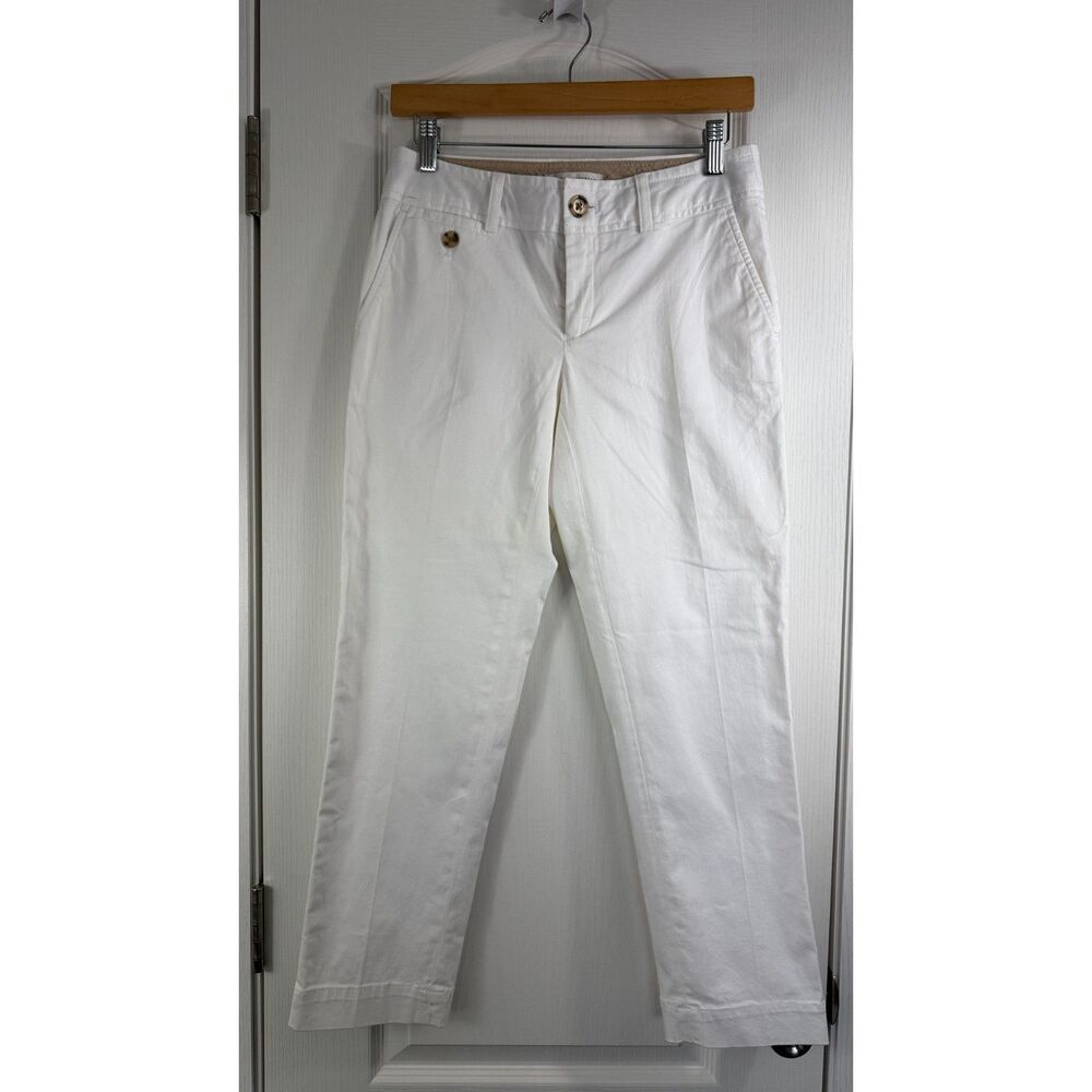Banana Republic Women's White Cropped Chino Pants Size 0 (New With Tags)